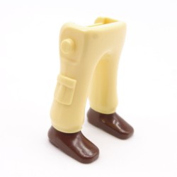 Playmobil 40044 Paire de Jambes Jaune Paille Poches Chaussures Marrons