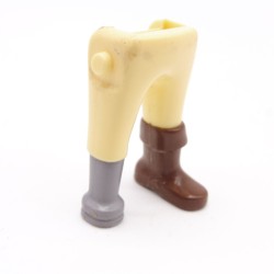 Playmobil 40046 Paire de Jambes Jaune Paille Botte Marron Jambe de Bois