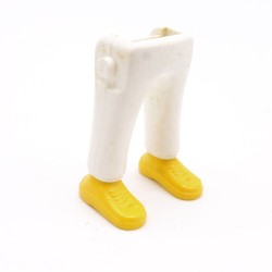 Playmobil 40052 Paire de Jambes Blanc Baskets Jaunes
