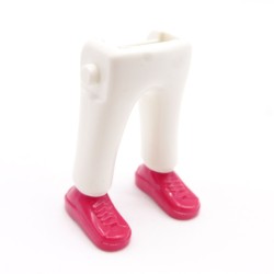 Playmobil 40055 Paire de Jambes Blanc Baskets Roses
