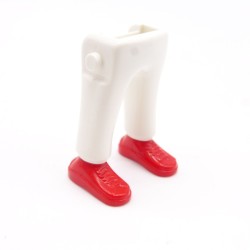 Playmobil 40056 Paire de Jambes Blanc Baskets Rouges