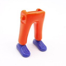 Playmobil 40057 Paire de Jambes Orange Baskets Bleues