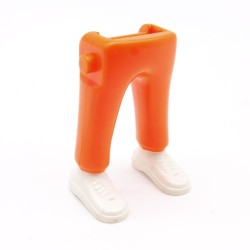 Playmobil 40058 Paire de Jambes Orange Baskets Blanches