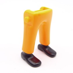 Playmobil 40060 Paire de Jambes Orange Fluo Chaussures Noires