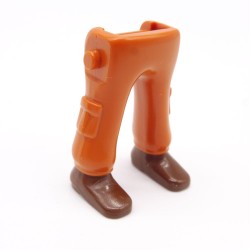 Playmobil 40062 Paire de Jambes Orange Foncé chaussures Marrons