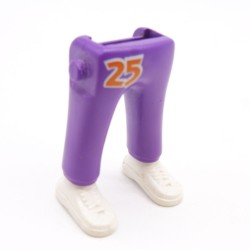 Playmobil 40069 Paire de Jambes Violet Baskets Blanches 25 Orange