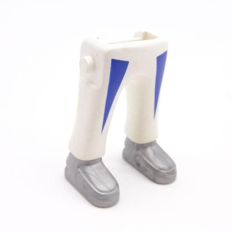 Playmobil 40075 Paire de Jambes Blanc Bleu Grosses Chaussures Grises