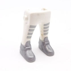 Playmobil 40076 Paire de Jambes Blanc Gris Grosses Chaussures Grises