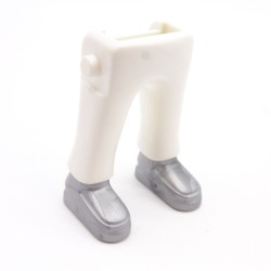 Playmobil 40077 Paire de Jambes Blanc Grosses Chaussures Grises