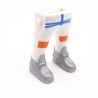 Playmobil 40078 Paire de Jambes Blanc Bleu Orange Grosses Chaussures Grises