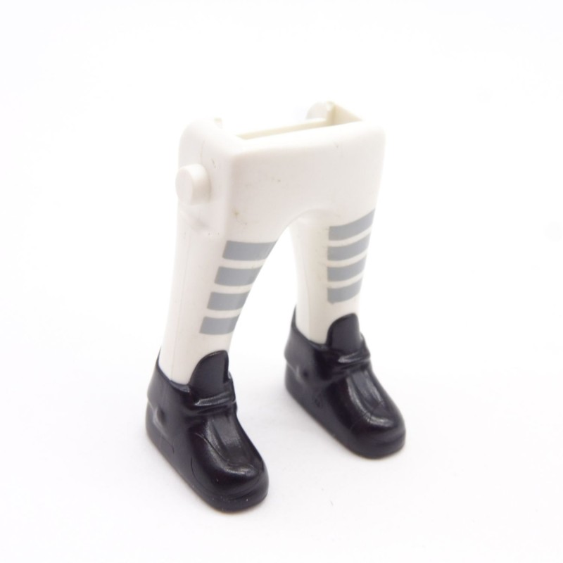 Playmobil 40079 Paire de Jambes Blanc Gris Grosses Chaussures Noires