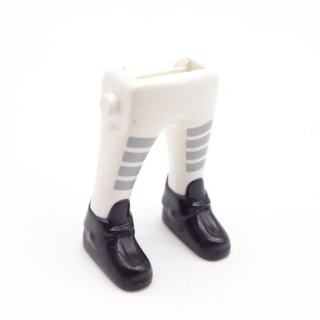 Playmobil 40079 Paire de Jambes Blanc Gris Grosses Chaussures Noires