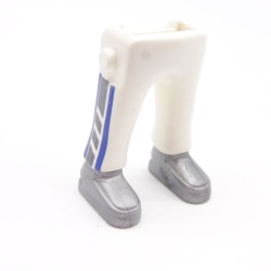 Playmobil 40080 Paire de Jambes Blanc Bleu Grosses Chaussures Grises