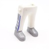 Playmobil 40080 Paire de Jambes Blanc Bleu Grosses Chaussures Grises