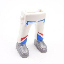 Playmobil 40081 Paire de Jambes Blanc Bleu Orange Grosses Chaussures Grises