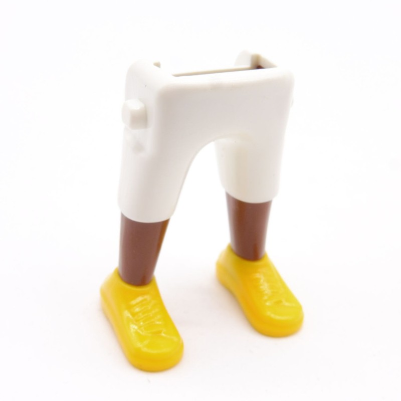 Playmobil 40083 Paire de Jambes Africain Blanc Bermuda Baskets Jaunes