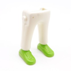 Playmobil 40087 Paire de Jambes Blanc Baskets Vertes