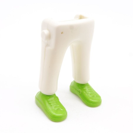 Playmobil 40087 Paire de Jambes Blanc Baskets Vertes