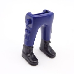Playmobil 40101 Paire de Jambes Bleu Foncé Rangers Noires