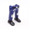 Playmobil 40102 Paire de Jambes Bleu Foncé Argent Poches Bottines Noires