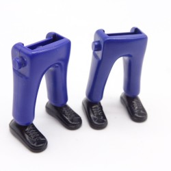 Playmobil 40110 Lot de 2 Paires de Jambes Bleu Foncé Baskets Noires