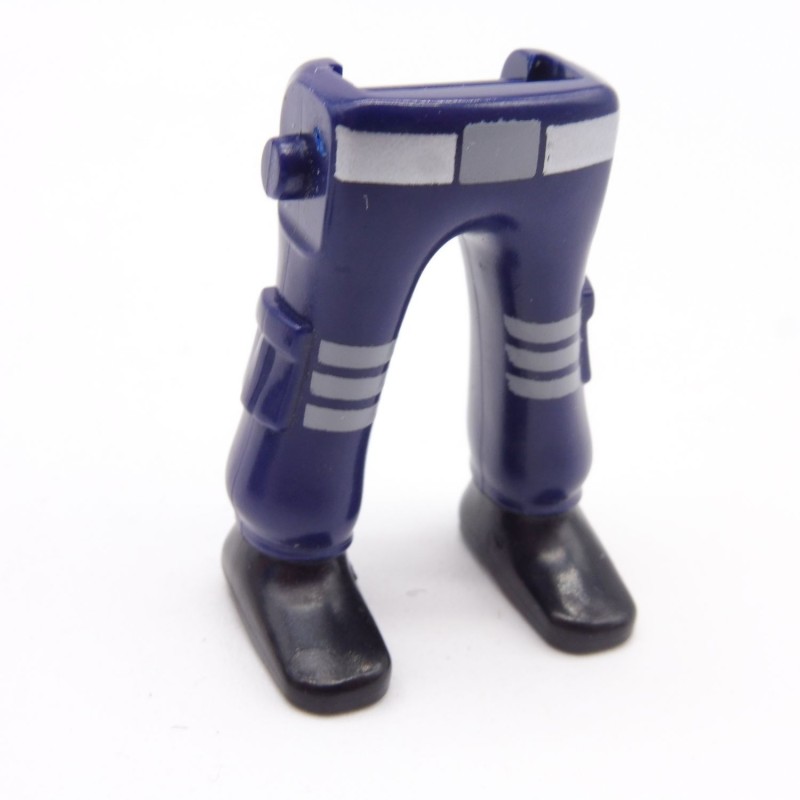 Playmobil 40114 Paire de Jambes Bleu Foncé Gris Poches Chaussures Noires