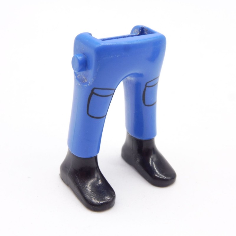 Playmobil 40115 Paire de Jambes Bleu Poches Bottines Noires