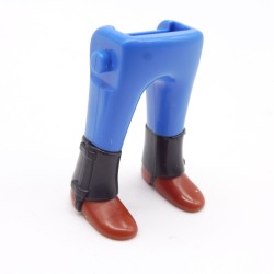Playmobil 40116 Paire de Jambes Bleu Cowboy Chaussures Marrons