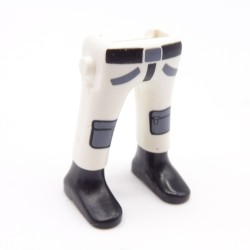 Playmobil 40121 Paire de Jambes Blanc Gris Poches Chaussures Noires
