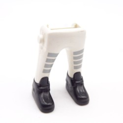 Playmobil 40122 Paire de Jambes Blanc Gris Grosses Chaussures Noires