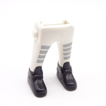 Playmobil 40122 Paire de Jambes Blanc Gris Grosses Chaussures Noires