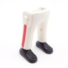 Playmobil 40128 Paire de Jambes Blanc Trait Rouge Baskets Noires