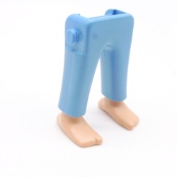 Playmobil 40129 Paire de Jambes Bleu Pieds Nus Jaunissement