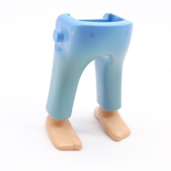 Playmobil 40130 Paire de Jambes Gros Ventre Bleu Pieds Nus Jaunissement