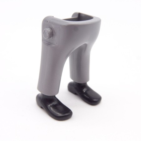 Playmobil 40136 Paire de Jambes Gros Ventre Gris Sudiste Chaussures Noires