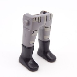 Playmobil 40137 Paire de Jambes Gris Poches Bottes Noires