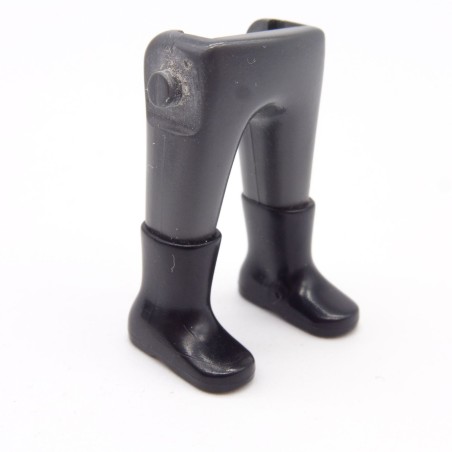 Playmobil 40138 Paire de Jambes Gris Foncé Bottes Noires