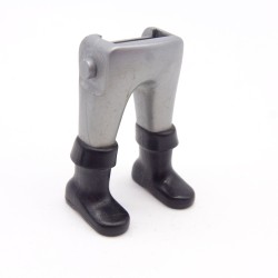 Playmobil 40140 Paire de Jambes Gris Argent Bottes Noires