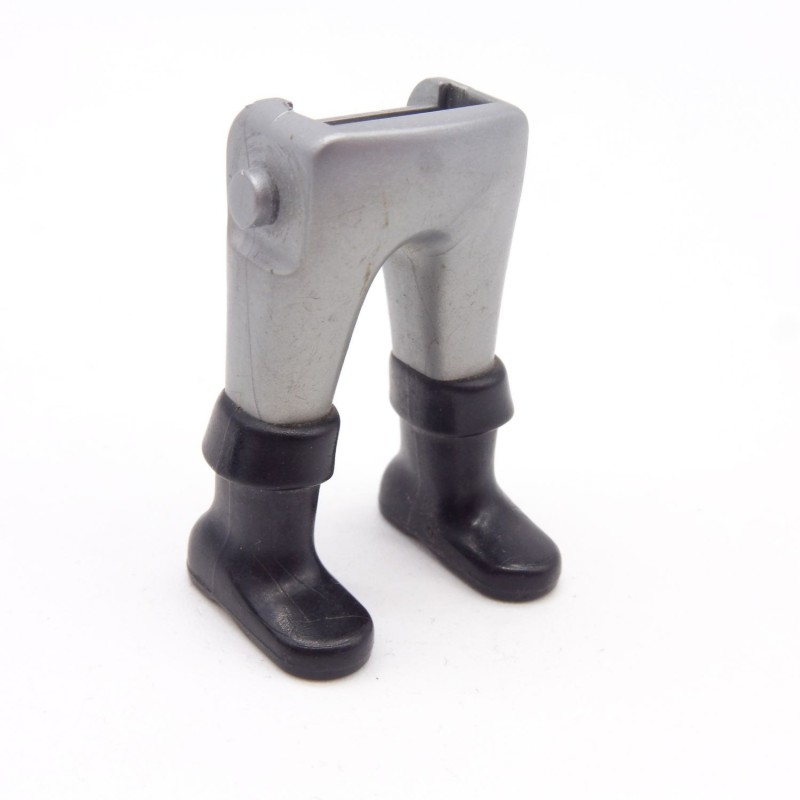 Playmobil 40140 Paire de Jambes Gris Argent Bottes Noires