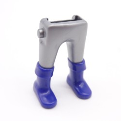 Playmobil 40141 Paire de Jambes Gris Argent Bottes Bleues