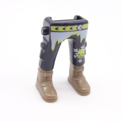 Playmobil 40148 Paire de Jambes Gris Foncé Blanc Jaune Rangers Grises