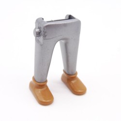 Playmobil 40149 Paire de Jambes Gris Argent Chaussures Médiévales Marron