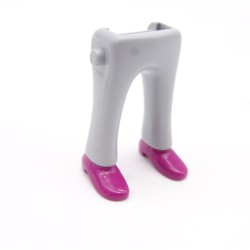Playmobil 40150 Paire de Jambes Gris Chaussures Violettes