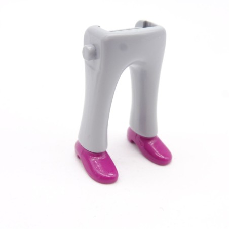 Playmobil 40150 Paire de Jambes Gris Chaussures Violettes