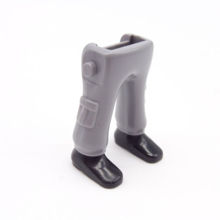 Playmobil 40152 Paire de Jambes Gris Poches Chaussures Noires