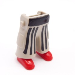 Playmobil 40157 Paire de Jambes Gris Clair Noir Baggy Chaussures Rouges