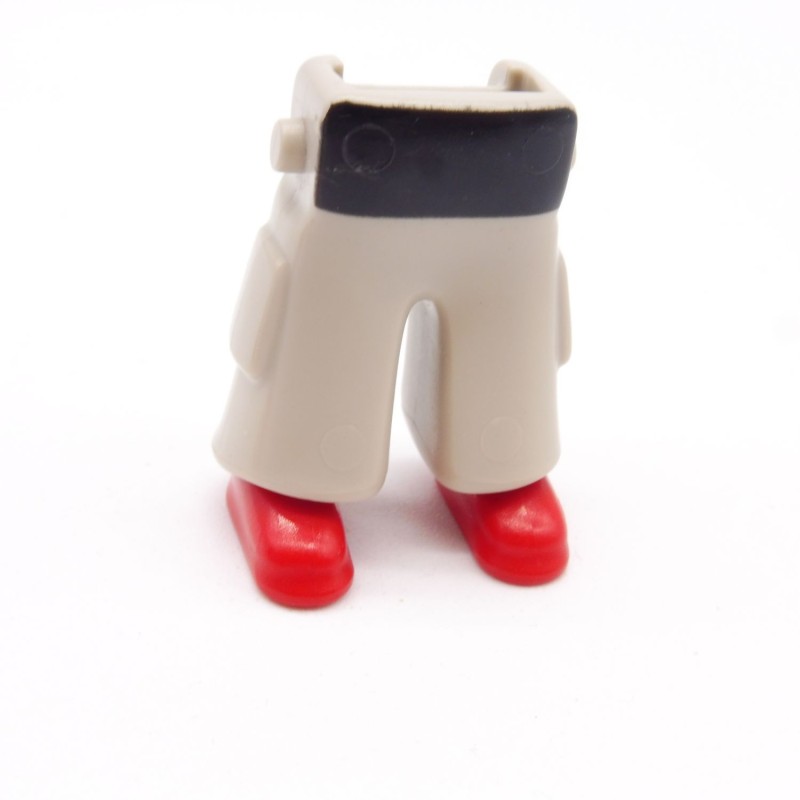 Playmobil 40158 Paire de Jambes Gris Clair Noir Baggy Chaussures Rouges