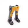 Playmobil 40159 Paire de Jambes Gris Foncé Orange Bottines Noires