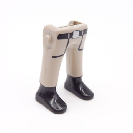 Playmobil 40160 Paire de Jambes Gris Clair Ceinture Noire Bottines Noires