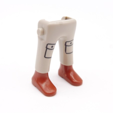 Playmobil 40162 Paire de Jambes Gris Clair Poches Bottines Marrons